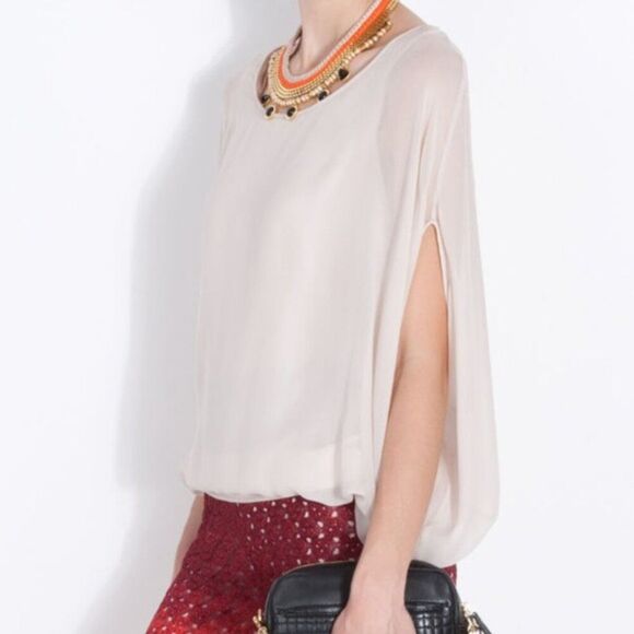 Diane Von Furstenberg Pink 100% Silk Oversized Kimono Blouse Top Size M - Picture 9 of 10